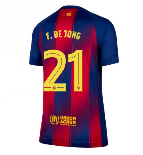 Barcelona Frenkie de Jong #21 Hjemmedrakt Dame 2025-26 Korte ermer Barcelona Frenkie de Jong #21 Hjemmedrakt Dame 2025-26 Korte ermer